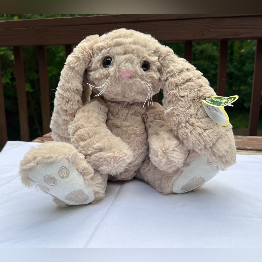 Bearington Java The Stuffed Easter Bunny, 10 in Stuffed Bunny Plush Animals|Cute